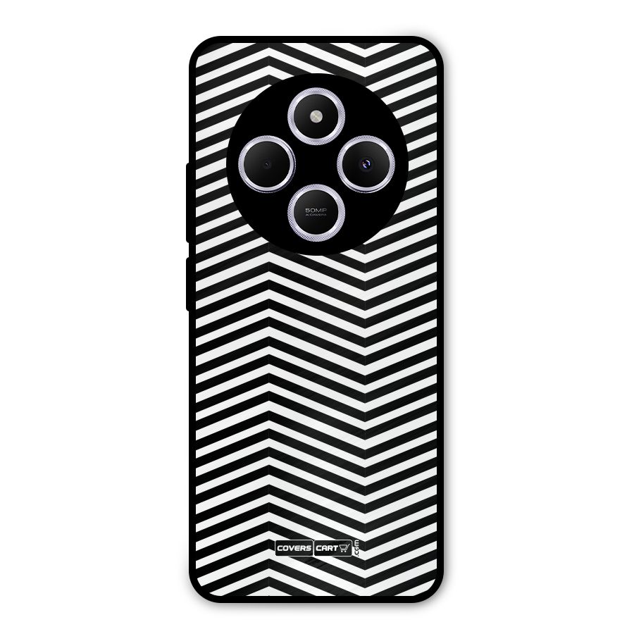 Classy Zig Zag Metal Back Case for Poco C75 5G