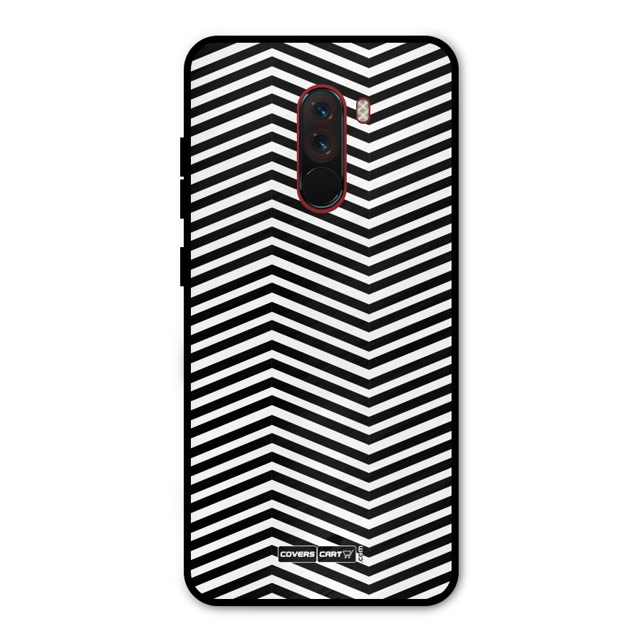 Classy Zig Zag Metal Back Case for Poco F1