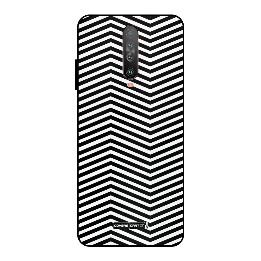 Classy Zig Zag Metal Back Case for Poco X2