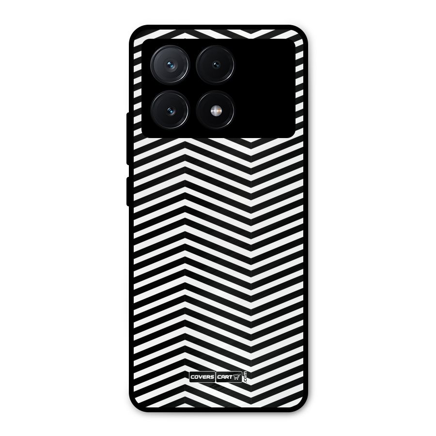 Classy Zig Zag Metal Back Case for Poco X6 Pro