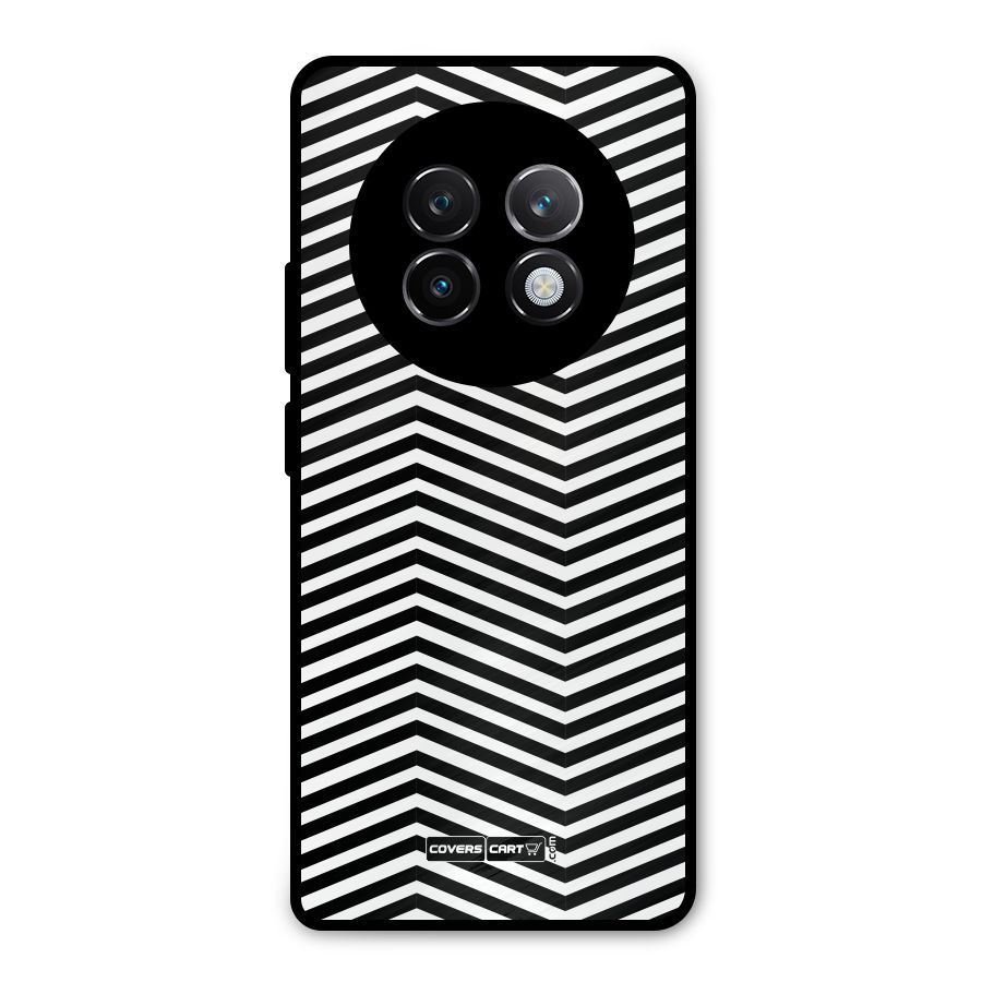Classy Zig Zag Metal Back Case for Realme 13 Plus
