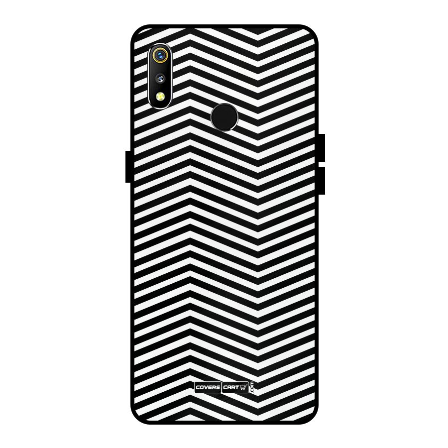 Classy Zig Zag Metal Back Case for Realme 3i
