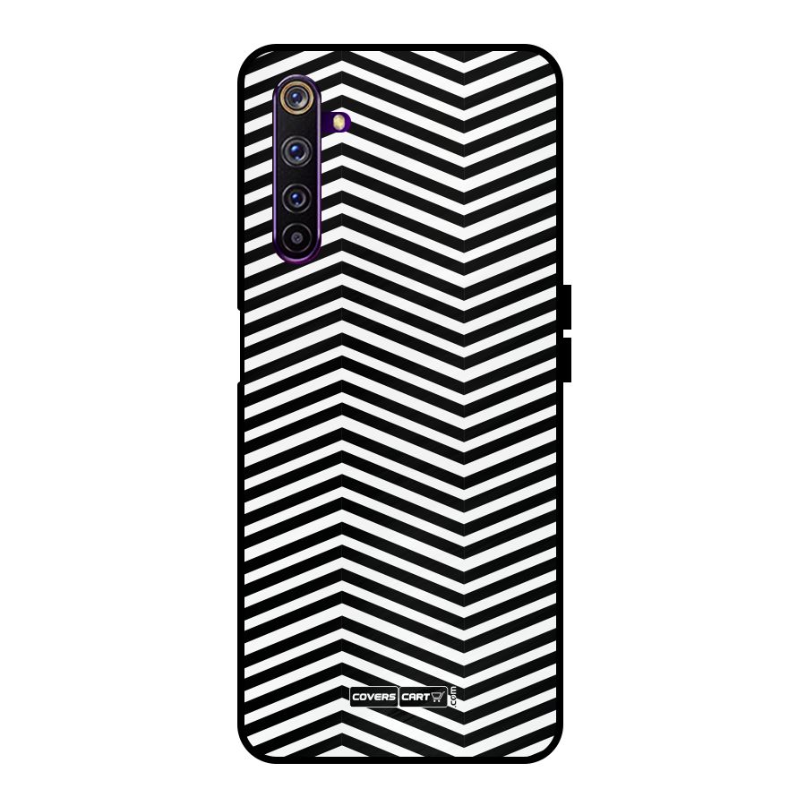 Classy Zig Zag Metal Back Case for Realme 6 Pro