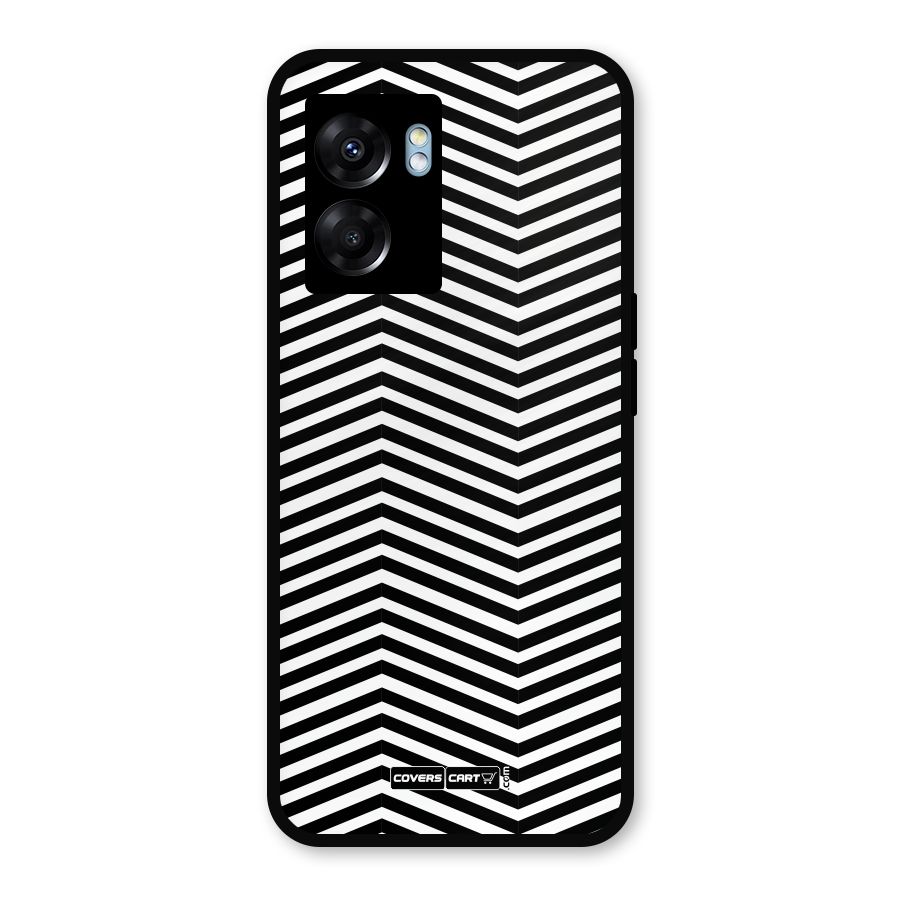 Classy Zig Zag Metal Back Case for Realme Narzo 50 5G
