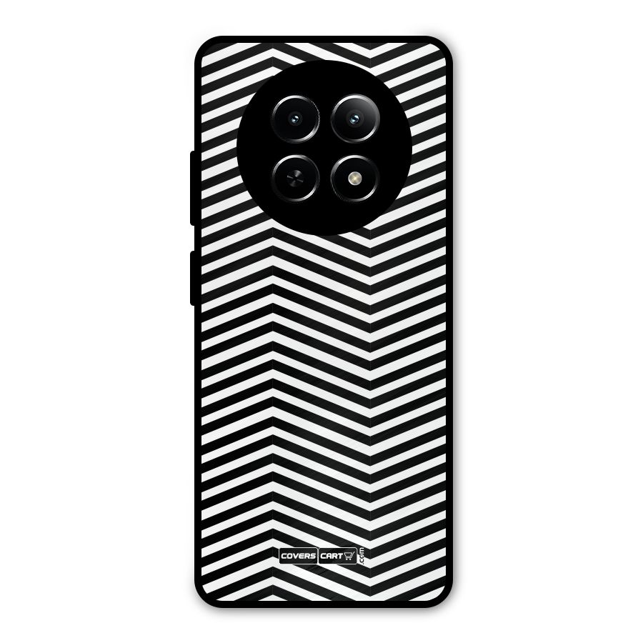 Classy Zig Zag Metal Back Case for Realme Narzo 70x 5G