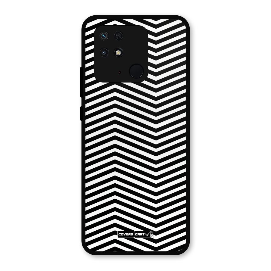 Classy Zig Zag Metal Back Case for Redmi 10