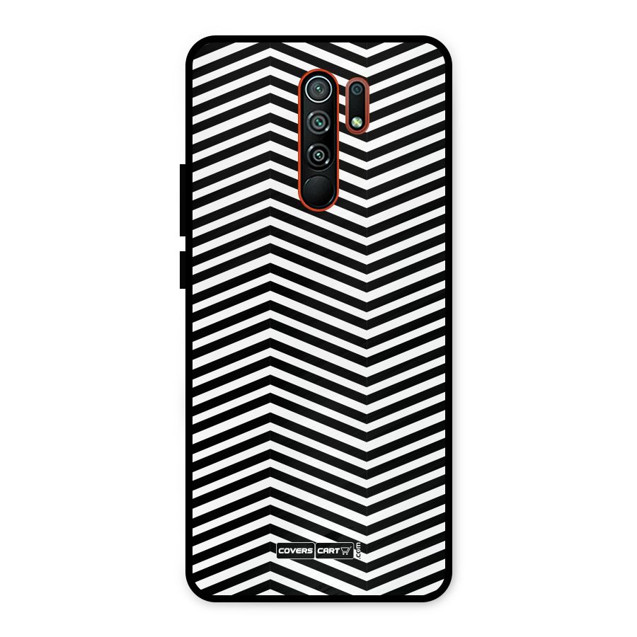 Classy Zig Zag Metal Back Case for Redmi 9 Prime