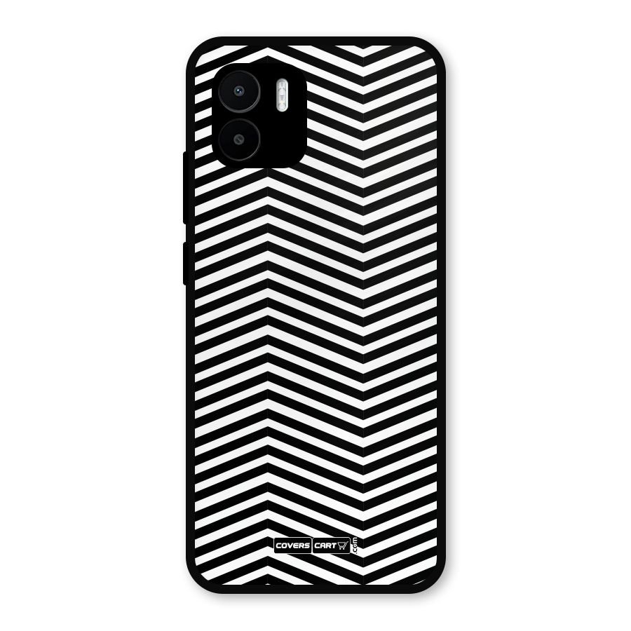 Classy Zig Zag Metal Back Case for Redmi A2
