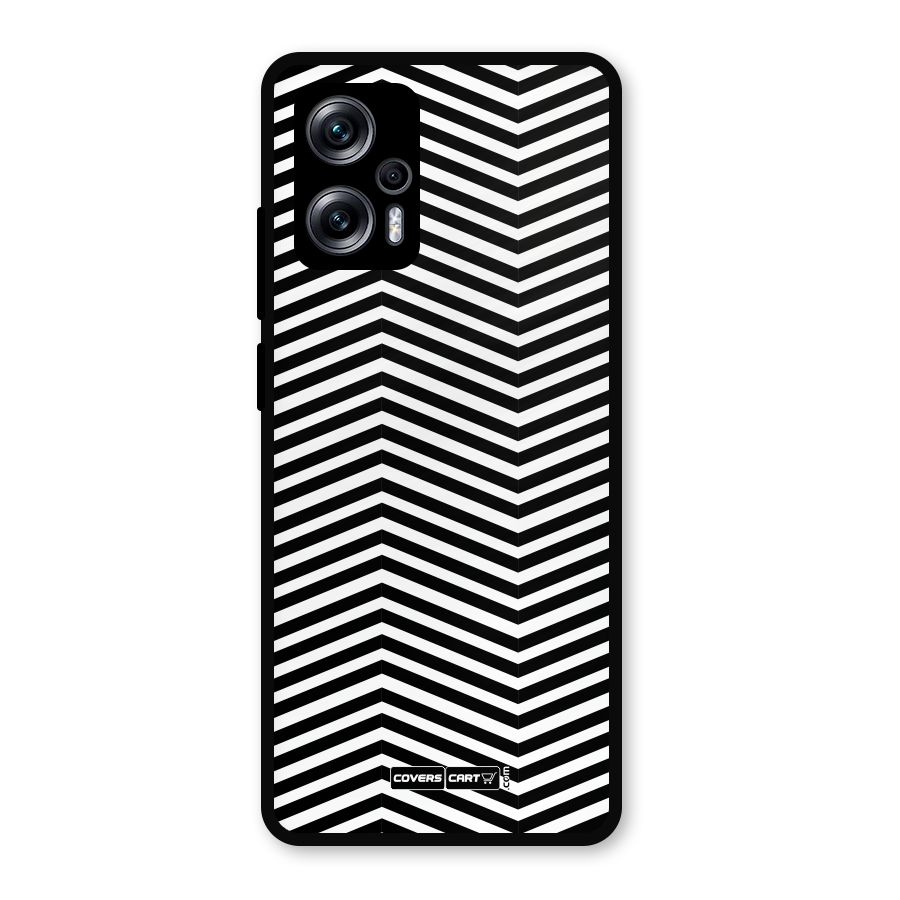 Classy Zig Zag Metal Back Case for Redmi K50i