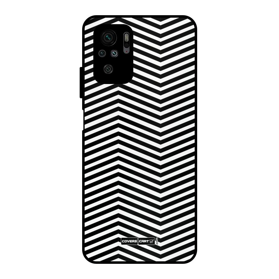 Classy Zig Zag Metal Back Case for Redmi Note 10S