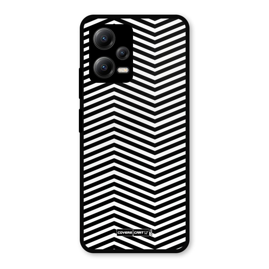 Classy Zig Zag Metal Back Case for Redmi Note 12 5G
