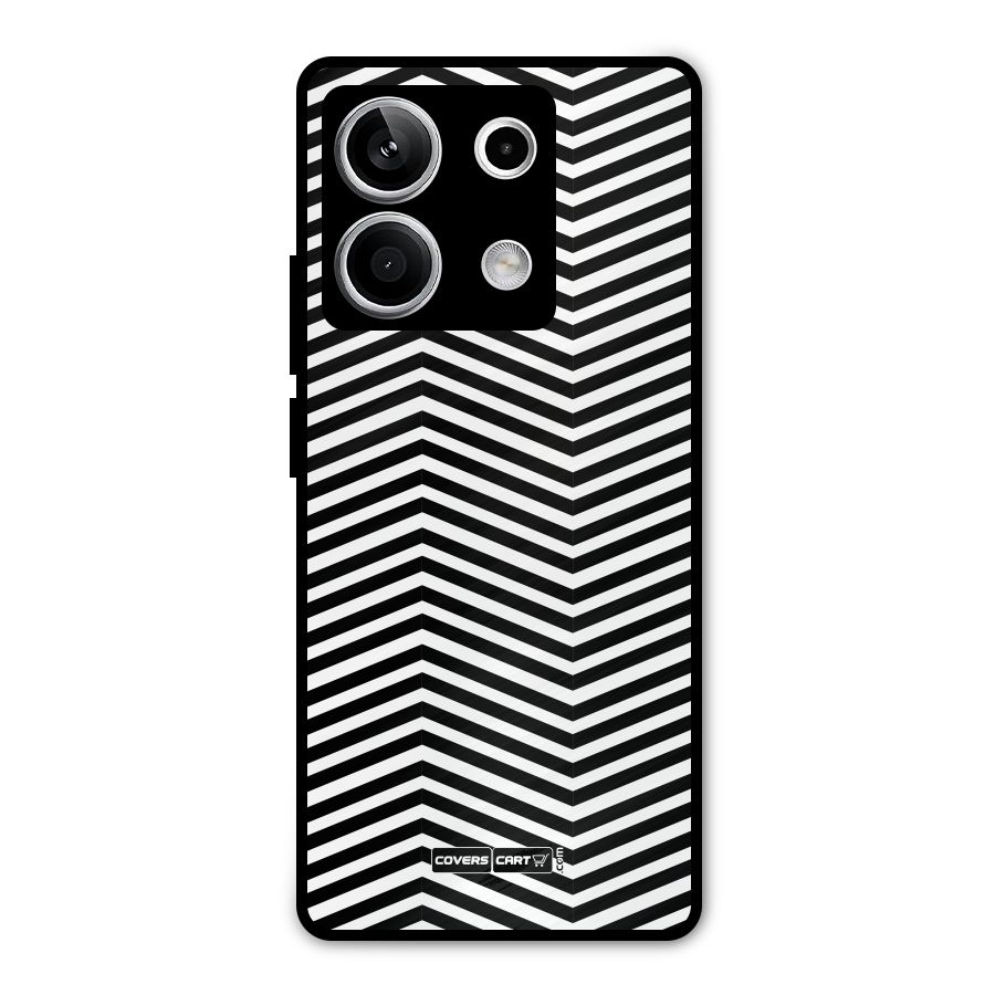 Classy Zig Zag Metal Back Case for Redmi Note 13 5G