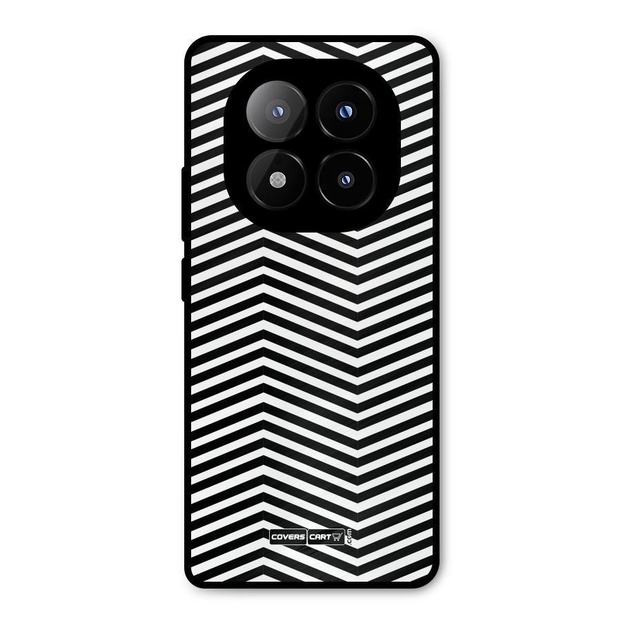 Classy Zig Zag Metal Back Case for Redmi Note 14 Pro Plus 5G