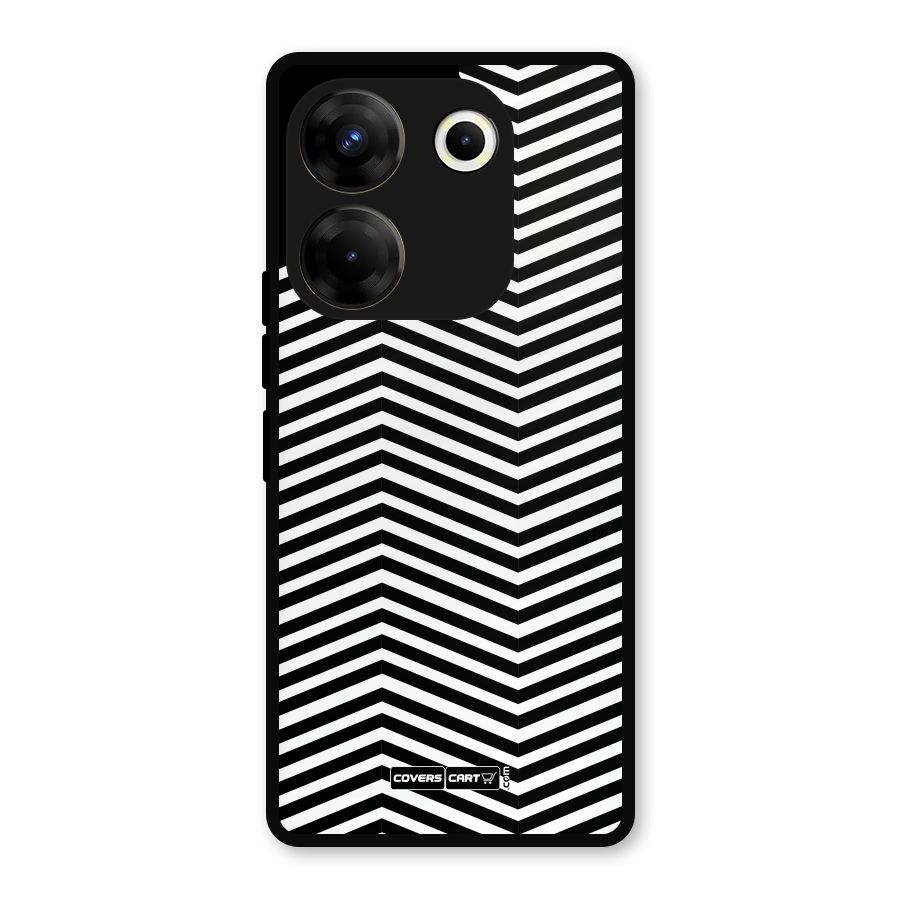 Classy Zig Zag Metal Back Case for Tecno Camon 20