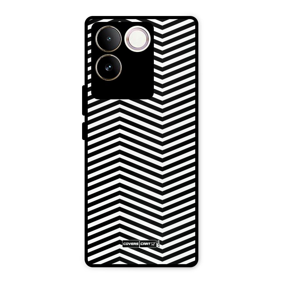 Classy Zig Zag Metal Back Case for Vivo T2 Pro