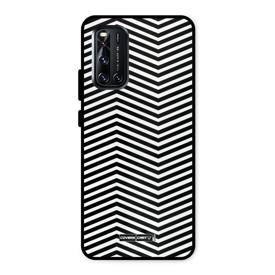 Classy Zig Zag Metal Back Case for Vivo V19
