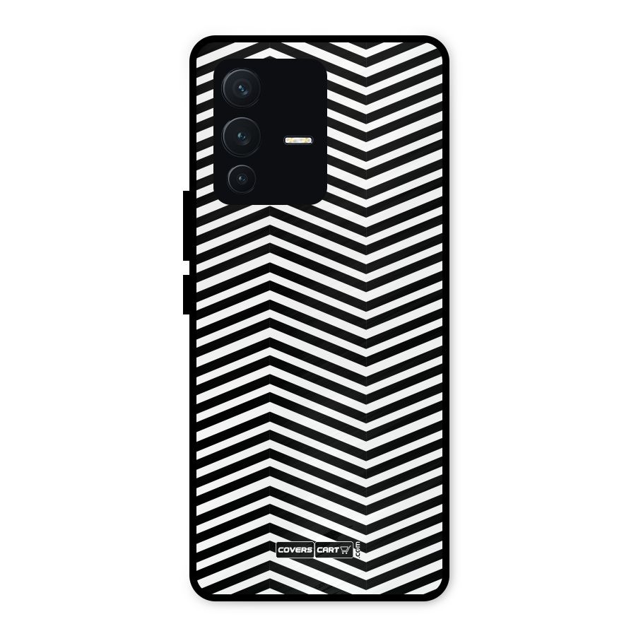 Classy Zig Zag Metal Back Case for Vivo V23 5G