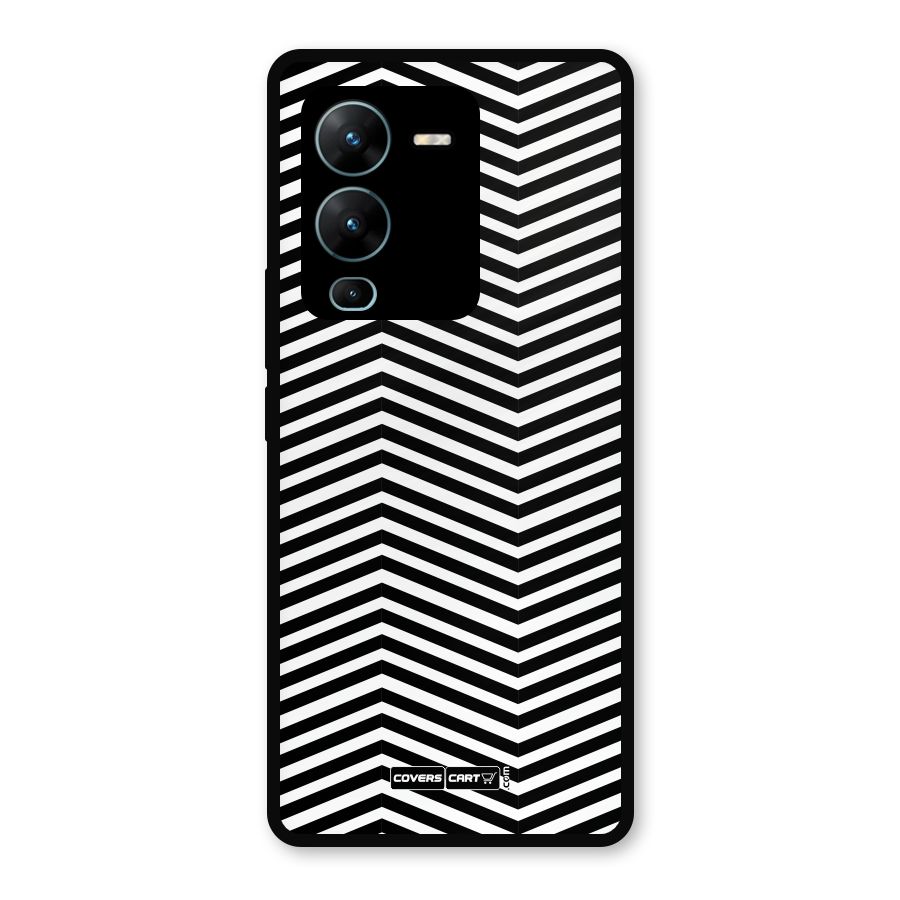 Classy Zig Zag Metal Back Case for Vivo V25 Pro