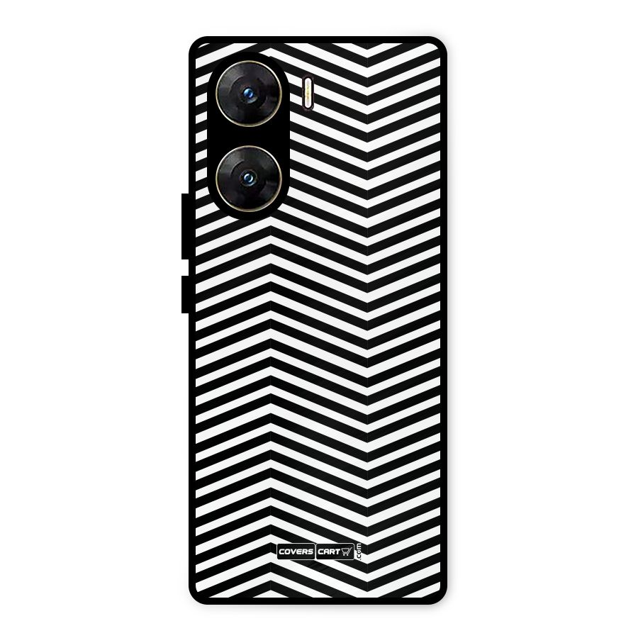 Classy Zig Zag Metal Back Case for Vivo V29e