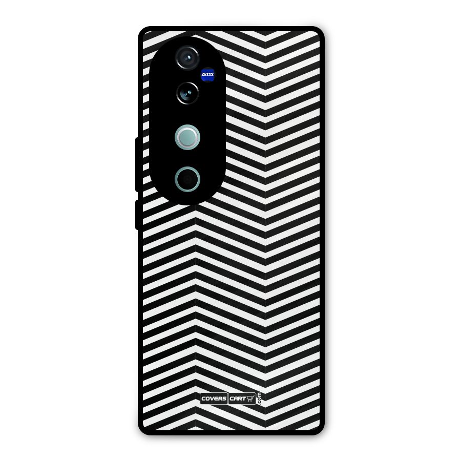 Classy Zig Zag Metal Back Case for Vivo V40