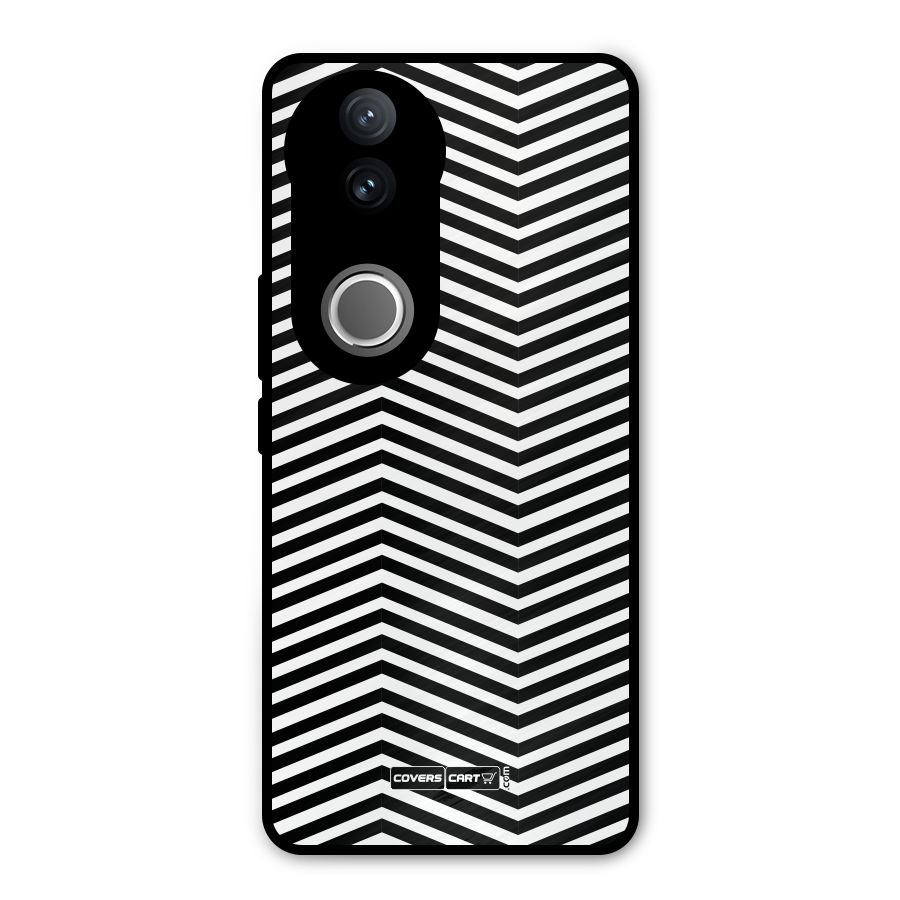 Classy Zig Zag Metal Back Case for Vivo V50