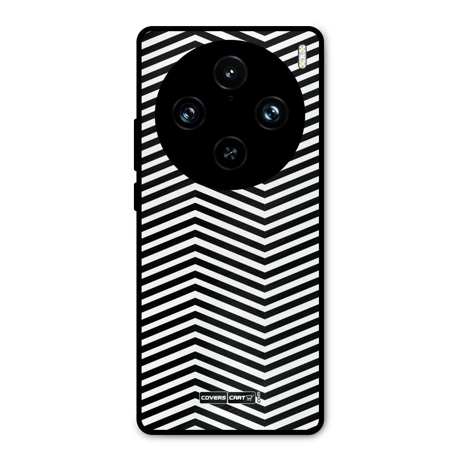 Classy Zig Zag Metal Back Case for Vivo X100 Pro