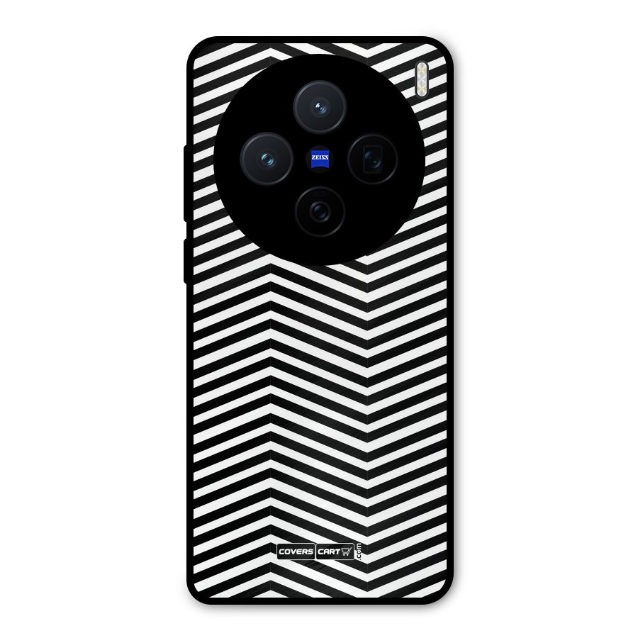 Classy Zig Zag Metal Back Case for Vivo X200