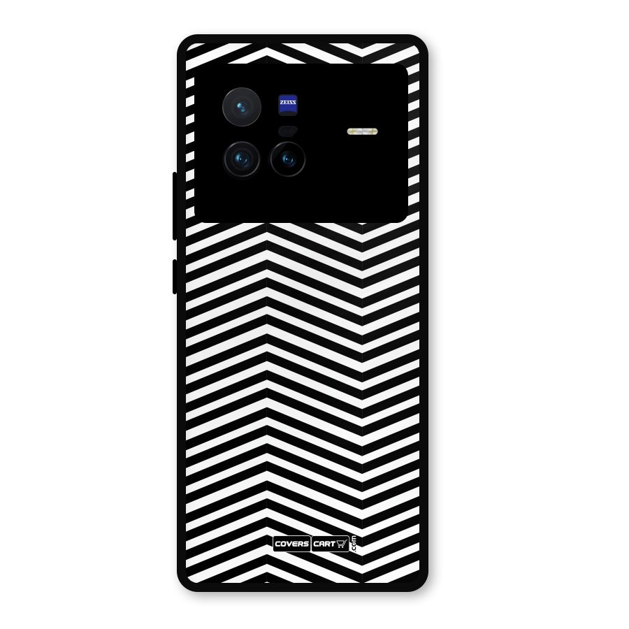 Classy Zig Zag Metal Back Case for Vivo X80