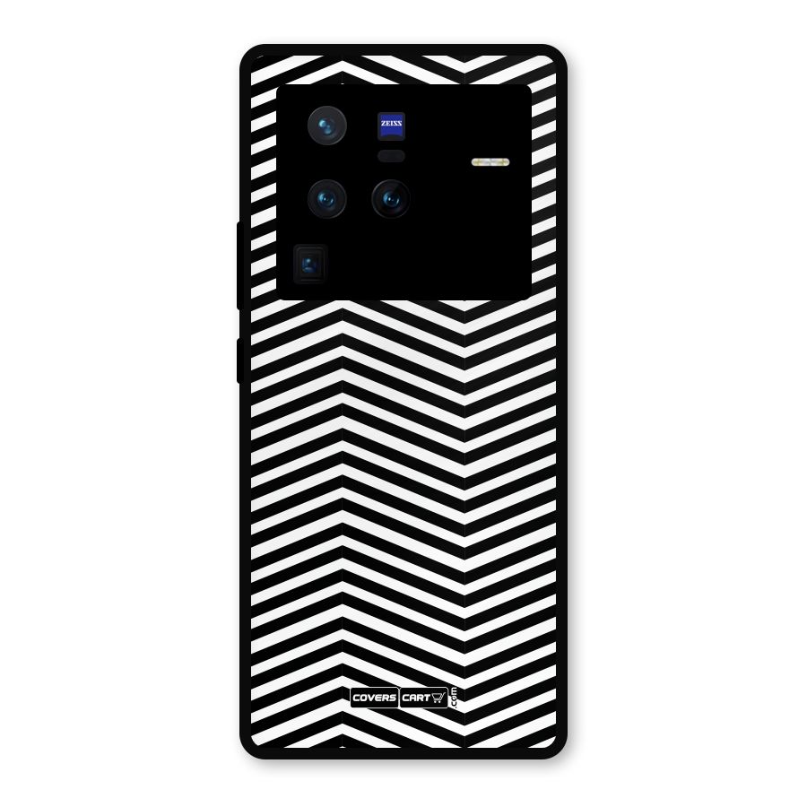 Classy Zig Zag Metal Back Case for Vivo X80 Pro
