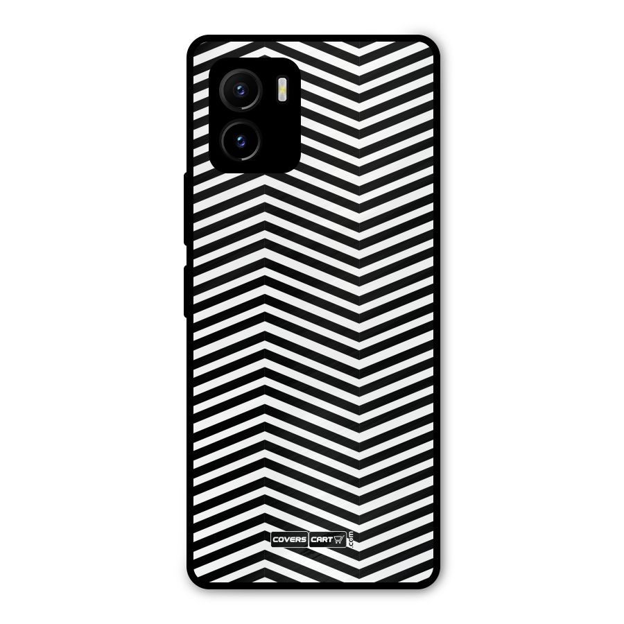 Classy Zig Zag Metal Back Case for Vivo Y15s