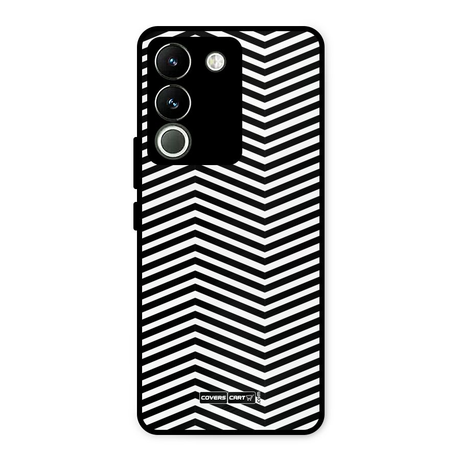 Classy Zig Zag Metal Back Case for Vivo Y200
