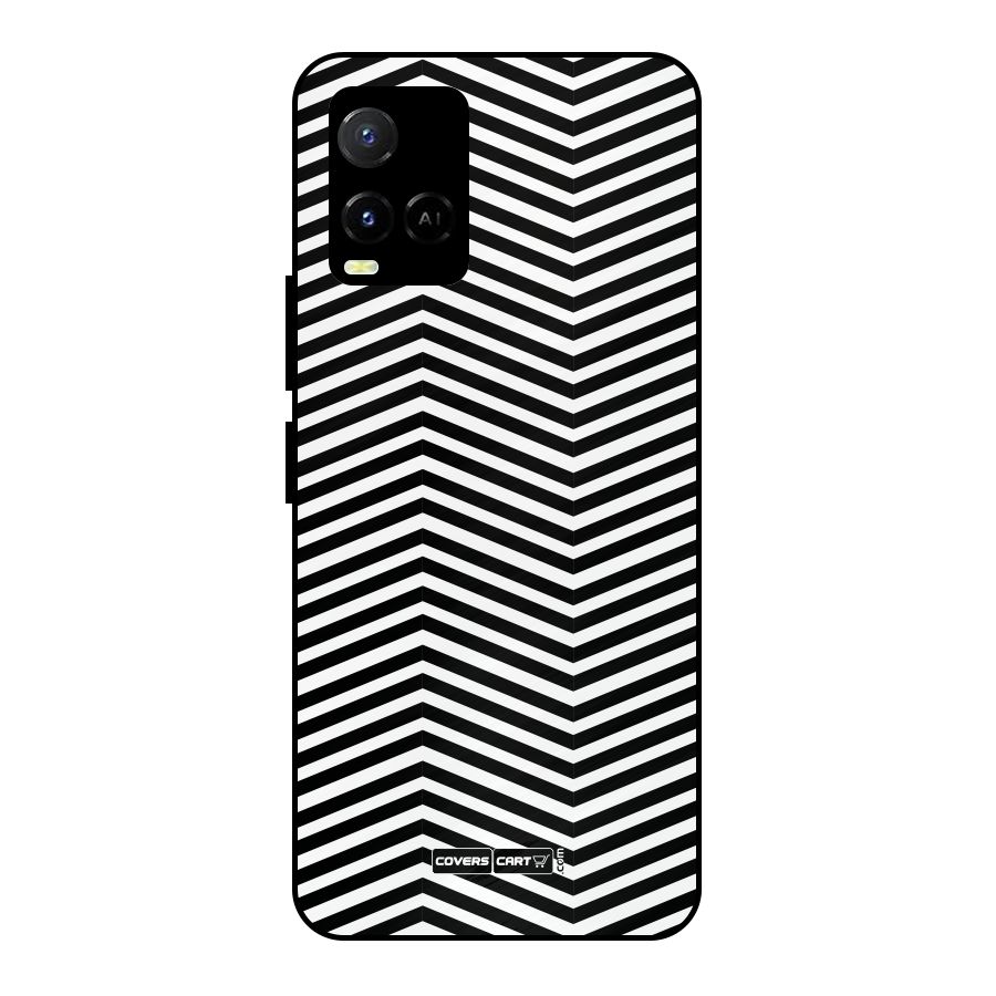 Classy Zig Zag Metal Back Case for Vivo Y21T