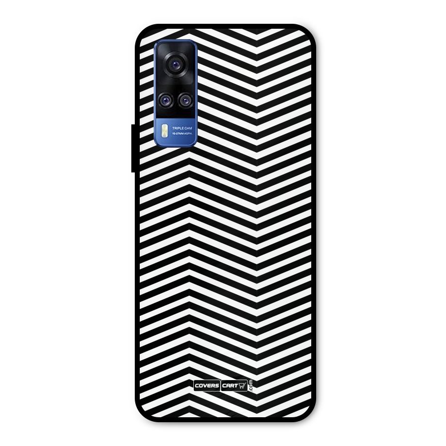 Classy Zig Zag Metal Back Case for Vivo Y31