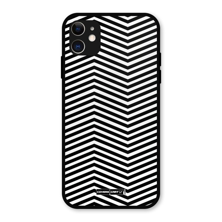 Classy Zig Zag Metal Back Case for iPhone 11