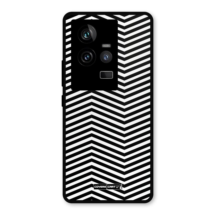 Classy Zig Zag Metal Back Case for iQOO 11 5G