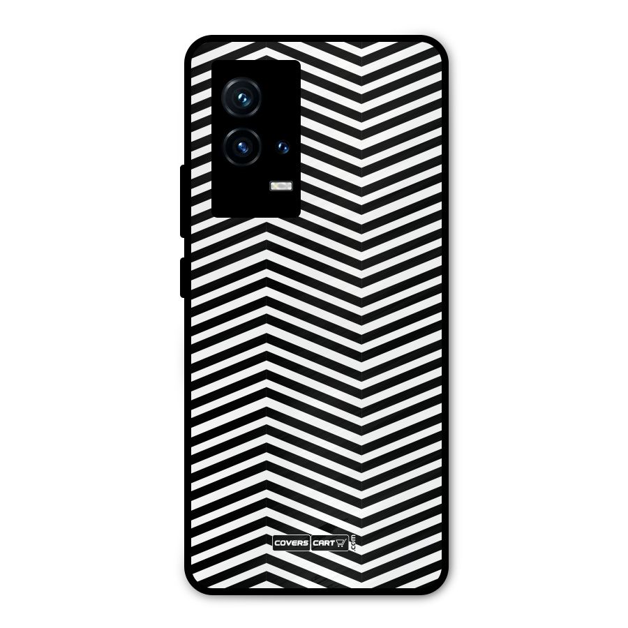 Classy Zig Zag Metal Back Case for iQOO 9 5G