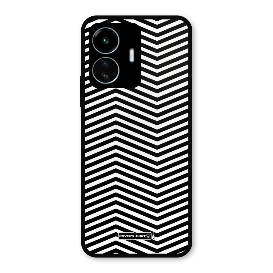 Classy Zig Zag Metal Back Case for vivo iQOO Z6 Lite 5G