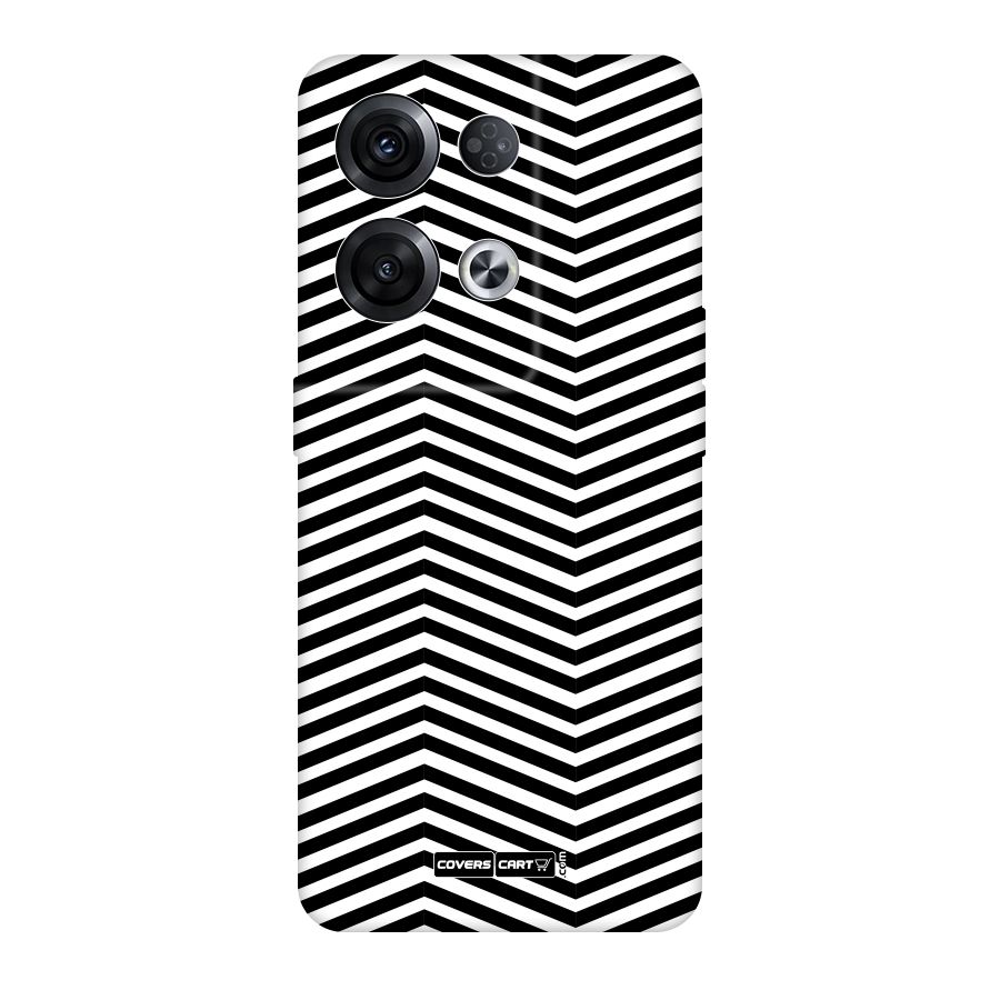 Classy Zig Zag Original Polycarbonate Back Case for Oppo Reno8 Pro 5G