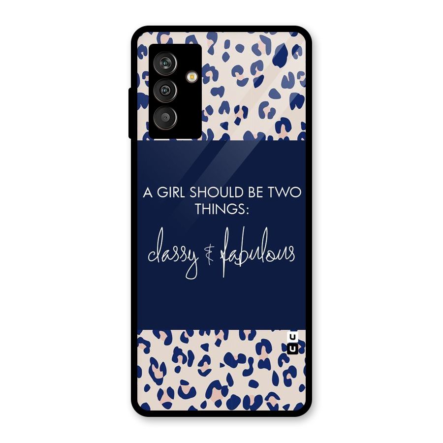 Classy and Fabulous Glass Back Case for Galaxy M13