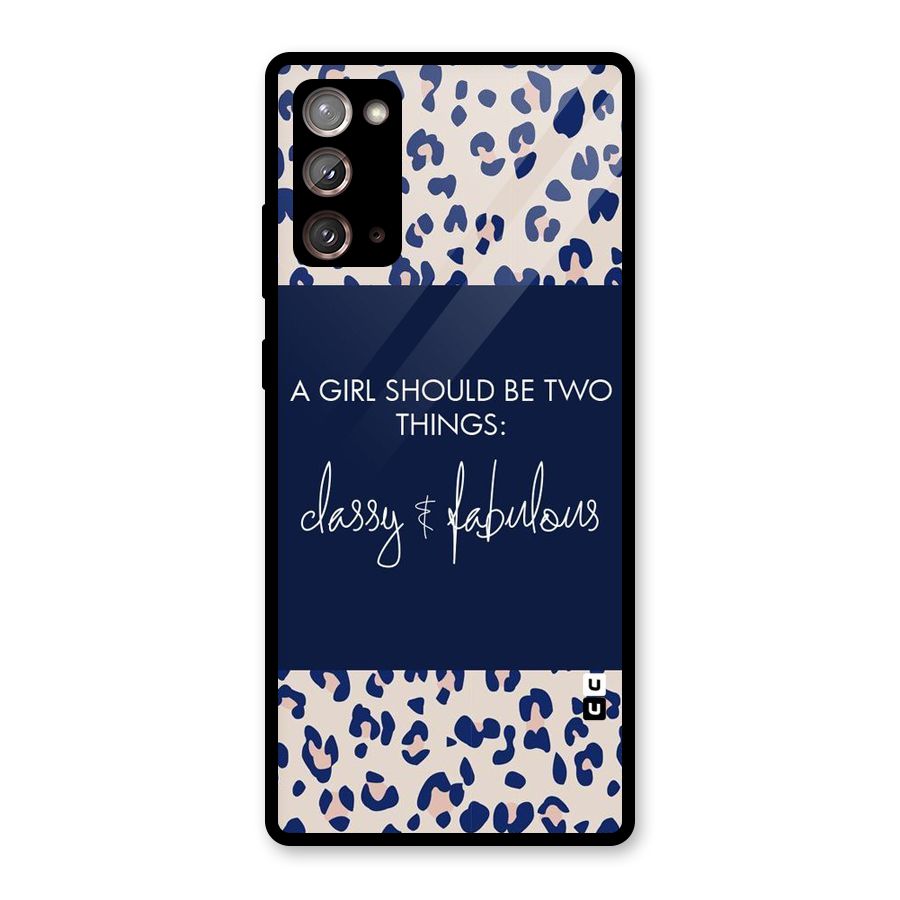 Classy and Fabulous Glass Back Case for Galaxy Note 20