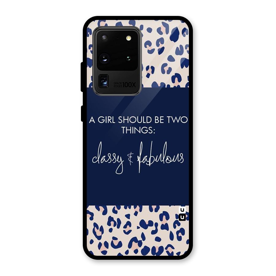 Classy and Fabulous Glass Back Case for Galaxy S20 Ultra
