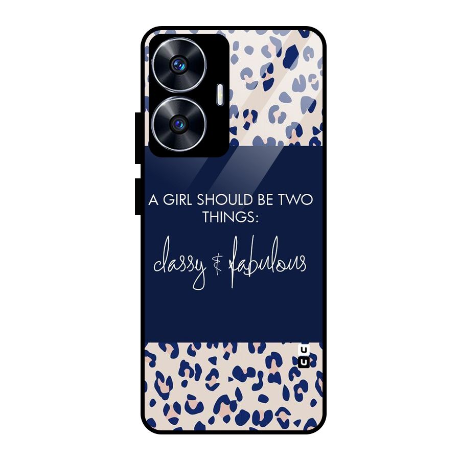 Classy and Fabulous Glass Back Case for Realme Narzo N55