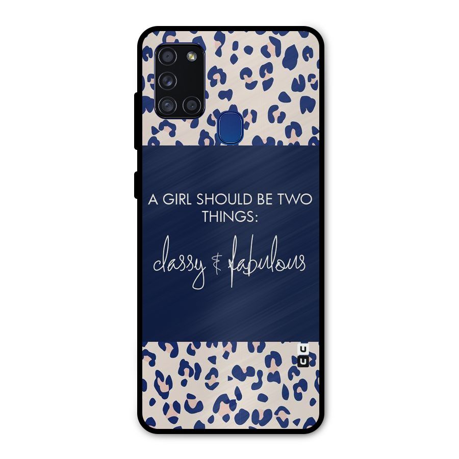 Classy and Fabulous Metal Back Case for Galaxy A21s