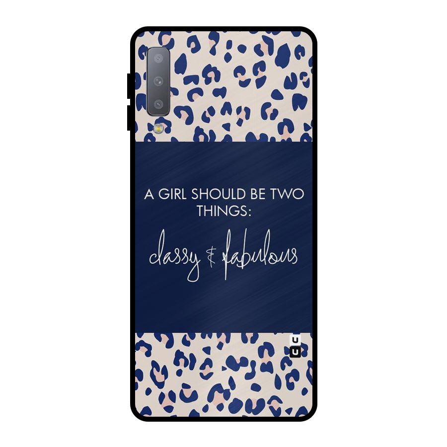 Classy and Fabulous Metal Back Case for Galaxy A7 (2018)