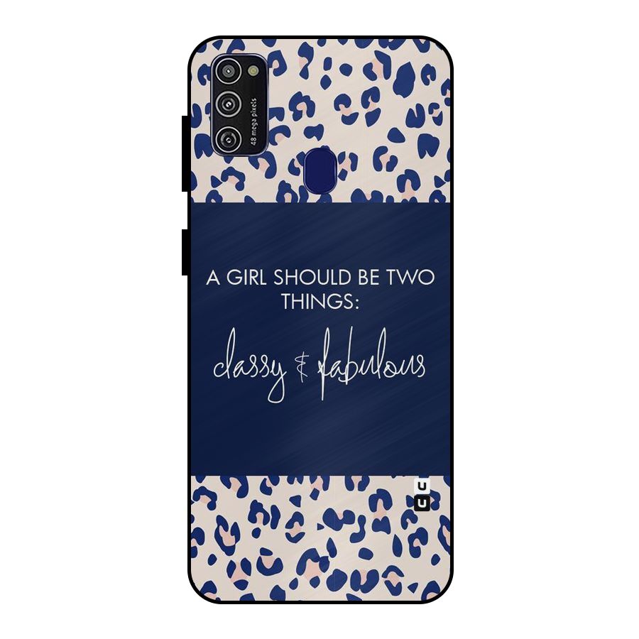 Classy and Fabulous Metal Back Case for Galaxy M21