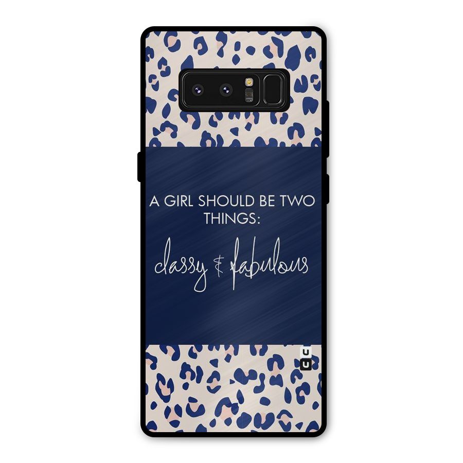 Classy and Fabulous Metal Back Case for Galaxy Note 8
