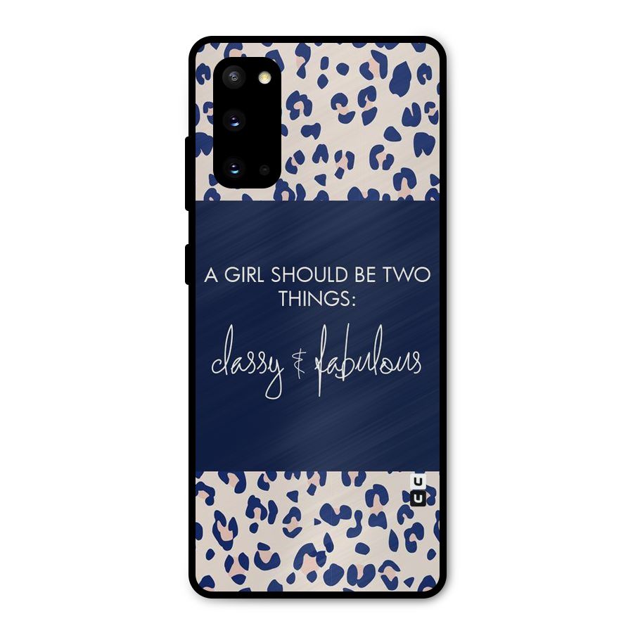 Classy and Fabulous Metal Back Case for Galaxy S20