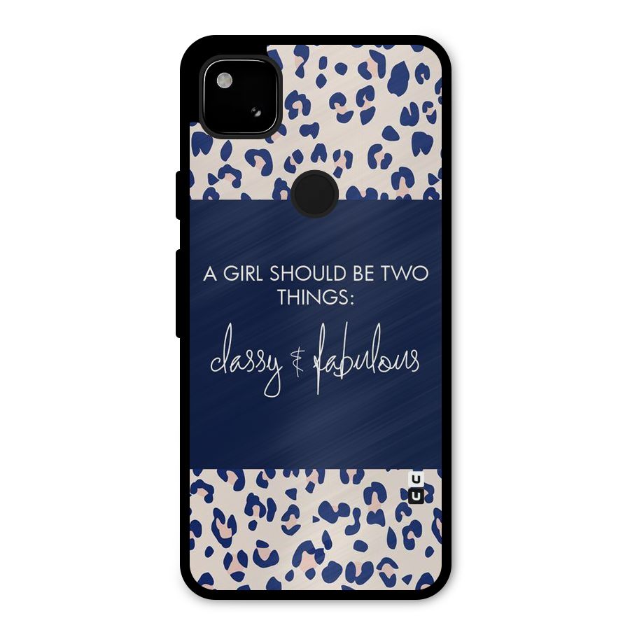 Classy and Fabulous Metal Back Case for Google Pixel 4a