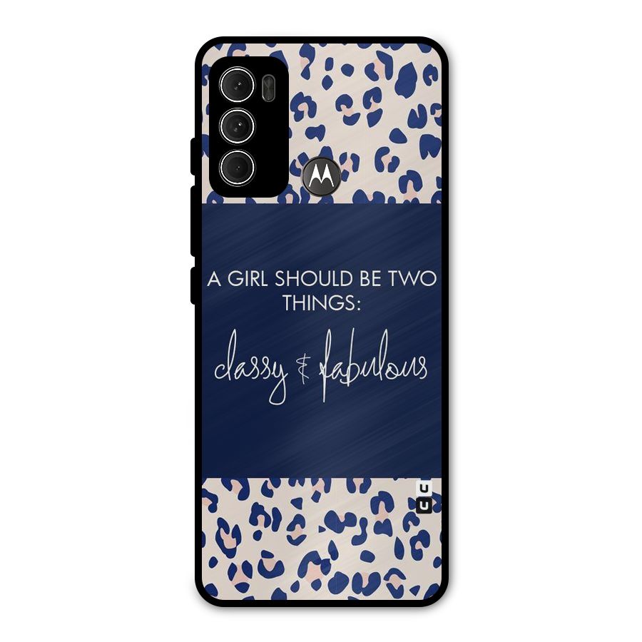 Classy and Fabulous Metal Back Case for Moto G60