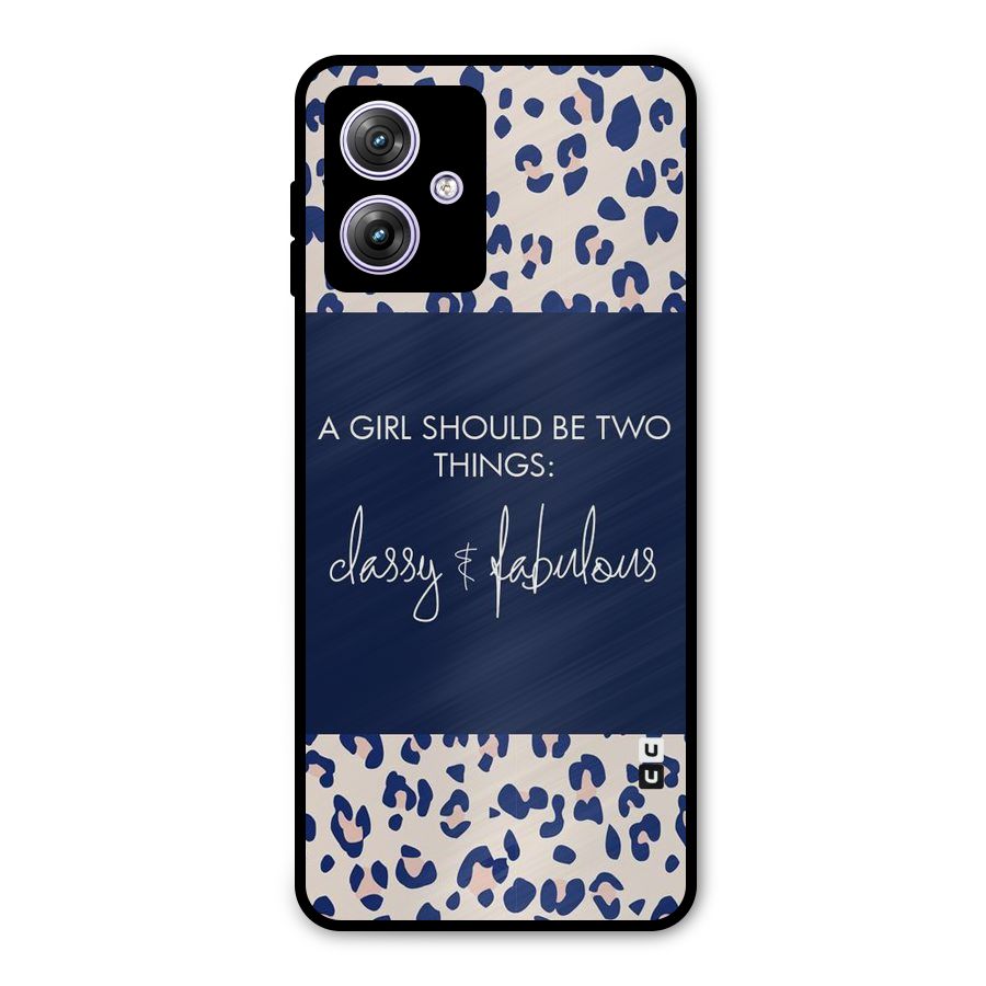 Classy and Fabulous Metal Back Case for Moto G64